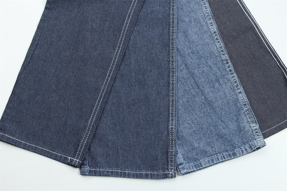 5 Onces 100% Cotton Indigo Blue Rigid Denim Jeans Fabric For Shirts
