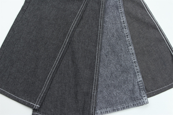 100% Pure Cotton Silk-like Black Lightweight Denim Fabric