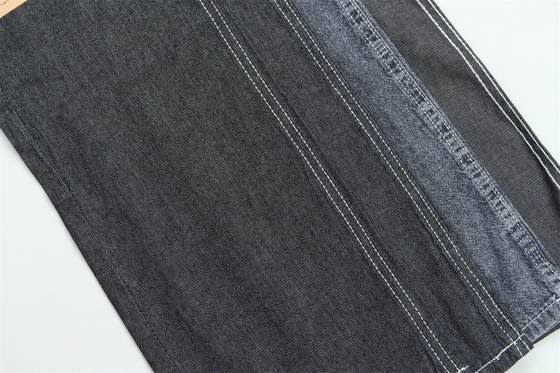 100% Pure Cotton Silk-like Black Lightweight Denim Fabric