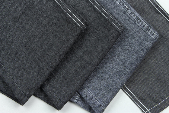 100% Pure Cotton Silk-like Black Lightweight Denim Fabric