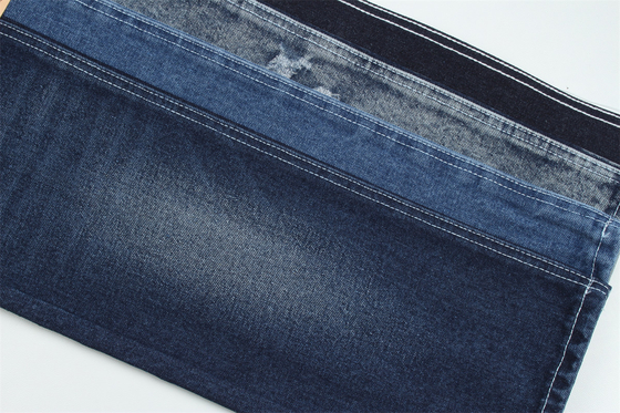 Recycled Fiber Denim Fabric In A Very Deep Blue 11.5 Oz  High Elasticity