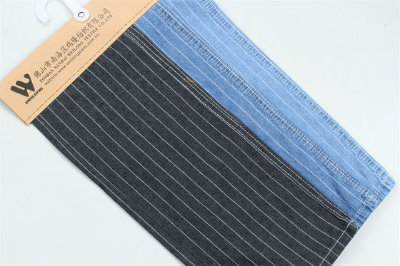 6.5 Onces 100% Cotton Stripe Denim Jeans Fabric For Shirts