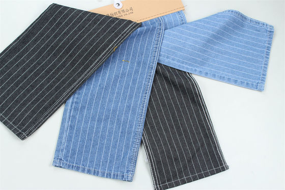 6.5 Onces 100% Cotton Stripe Denim Jeans Fabric For Shirts
