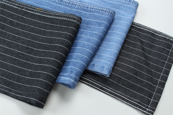 6.5 Onces 100% Cotton Stripe Denim Jeans Fabric For Shirts