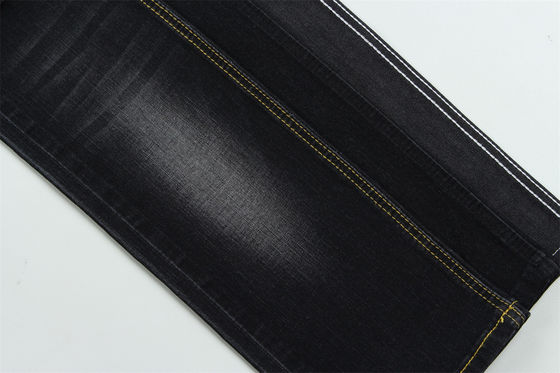 Dark Black Color High Stretch Slub Denim Fabric For Kids and Women Jeans