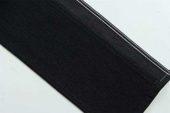 Dark Black Color High Stretch Slub Denim Fabric For Kids and Women Jeans