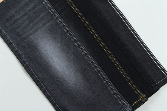 Dark Black Color High Stretch Slub Denim Fabric For Kids and Women Jeans