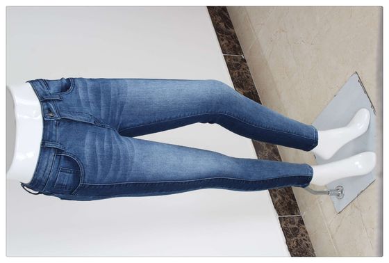Dark Blue Full Lycra Slub Denim Fabric For Kids and Women Jeans