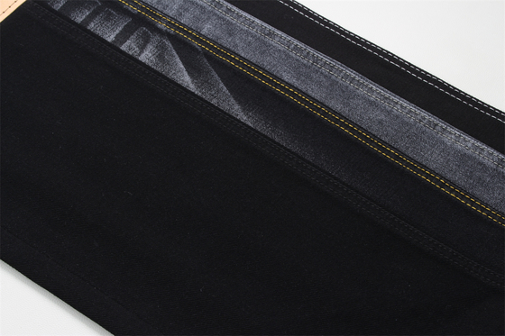 10.5oz Black Denim Fabric Rigid 100%Cotton Black And Black Backside For Style Jeans Boy Friend Style Soft Handfeel Women