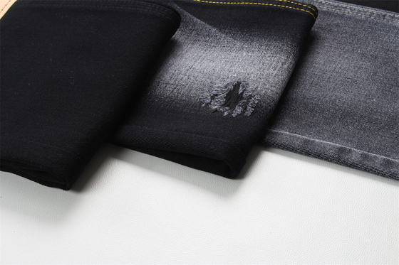 10.5oz Black Denim Fabric Rigid 100%Cotton Black And Black Backside For Style Jeans Boy Friend Style Soft Handfeel Women