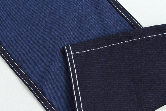 11 Oz Crosshatch Slub Denim Fabric 3/1 Weaving Dark Blue
