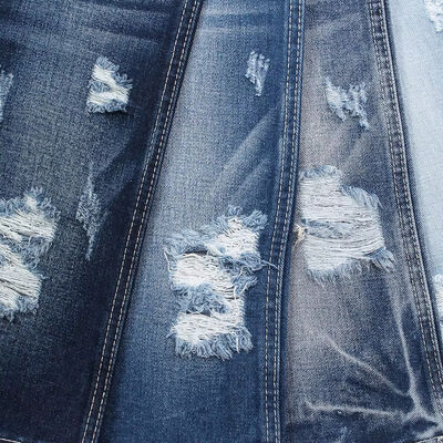 11.5 Once Non-Spandex Cotton Denim Fabric 70'' Width Super Dark Blue Jeans Fabric