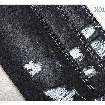 boyfriend style 100% cotton denim fabric black color for jeans