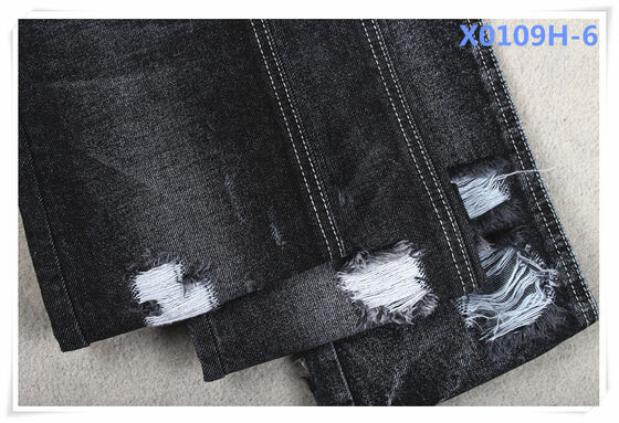 boyfriend style 100% cotton denim fabric black color for jeans