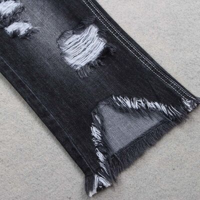 9.8oz Sulfur Black Warp Slub Denim fabric 100%cotton desizing jeans fabric