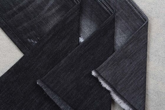 9.8oz Sulfur Black Warp Slub Denim fabric 100%cotton desizing jeans fabric