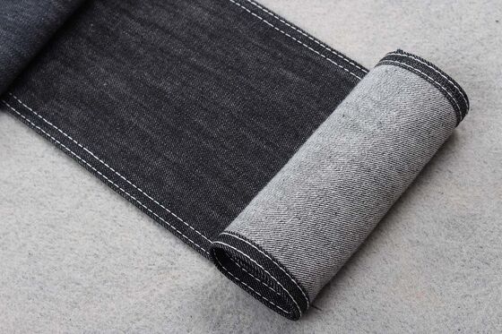 9.8oz Sulfur Black Warp Slub Denim fabric 100%cotton desizing jeans fabric
