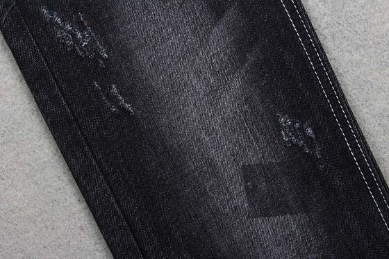 9.8oz Sulfur Black Warp Slub Denim fabric 100%cotton desizing jeans fabric