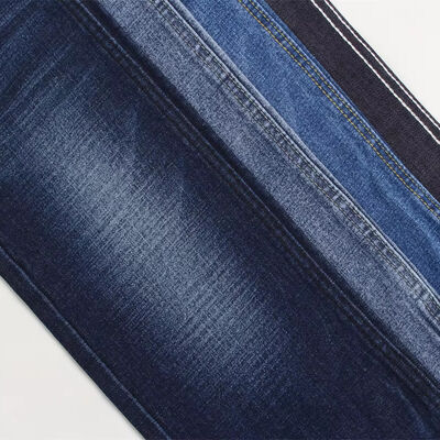 Good price Less Than 2 Dollars 190 cm 11 oz Crosshatch Slub Stretch Denim Fabric online