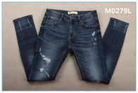 373 Gsm 11 Oz Deep Azul Cotton Stretch Slub Denim Fabric Blue Jeans Fabric