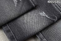 Twill Cotton Polyester Spandex Denim Fabric Sulfur Black With Sanforizing Finishing