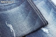 GOTS Dark Blue Cotton Spandex Denim Fabric With Cross Hatch Slub 150 Width