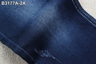 Mercerizing 9.5 Oz Stretch Denim Fabric Fake Knitted Dark Blue