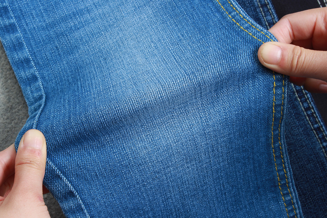 11.2 Oz Stretch Denim Fabric With Slub Black Back Side Jeans