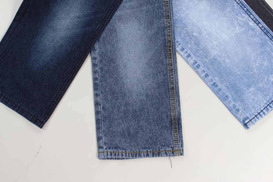 Wholesale 100% Cotton 7.3  Oz Dark Blue   Rigid Denim Fabrics For Jeans