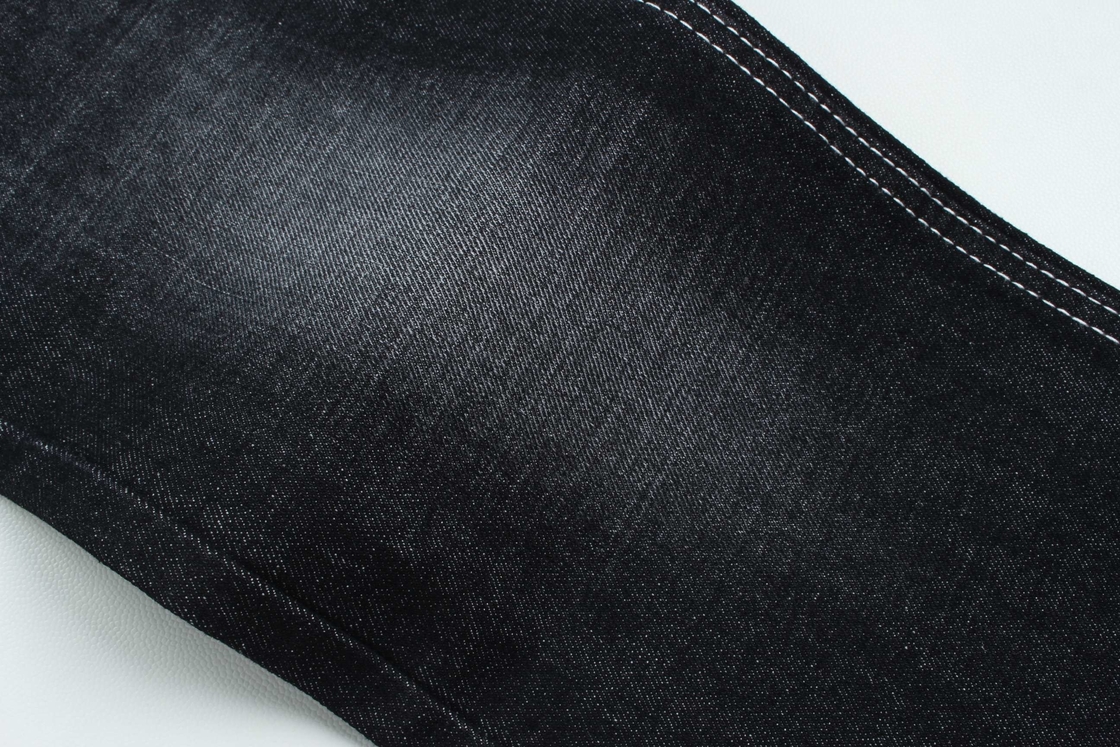 100% Cotton Crosshatch Slub Denim Fabric Rigid For Fashion Style 13oz Black Color Hot Sell To India Market
