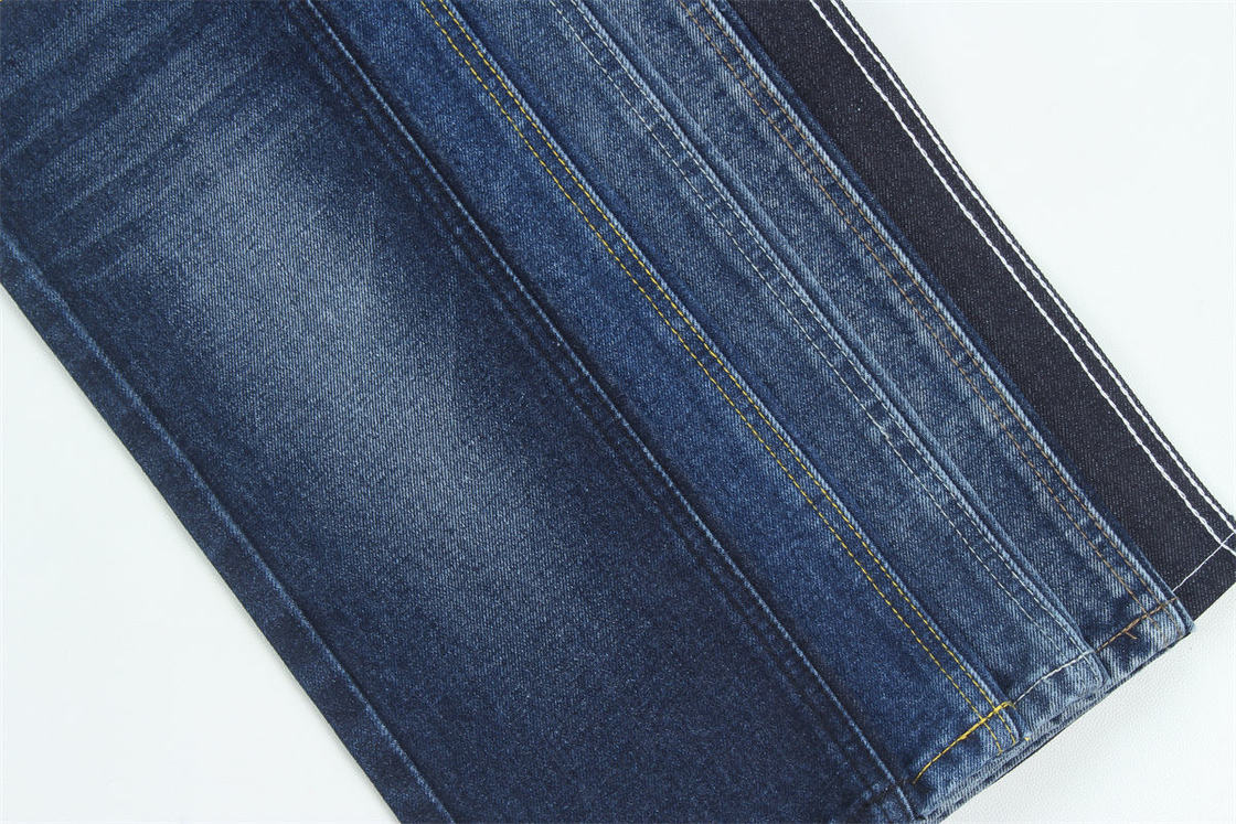 Blue Color Denim Fabric Rigid 100% Cotton Recycle Yarn For Worker Jean Cloth