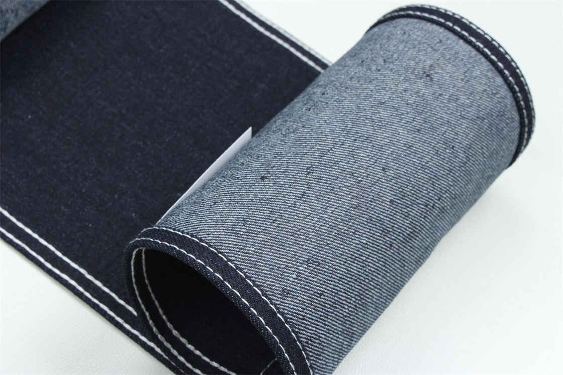 Recycled Fiber Denim Fabric In A Very Deep Blue 11.5 Oz  High Elasticity