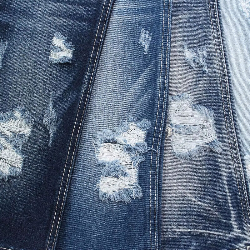 11.5 Once Non-Spandex Cotton Denim Fabric 70'' Width Super Dark Blue Jeans Fabric