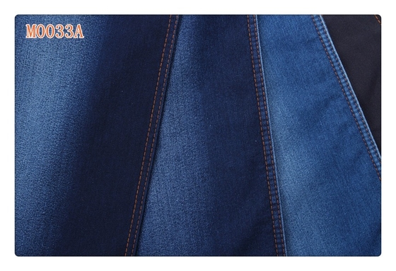 Dark Blue Slub Twill Cotton Polyester Fake Knitted Denim Fabric