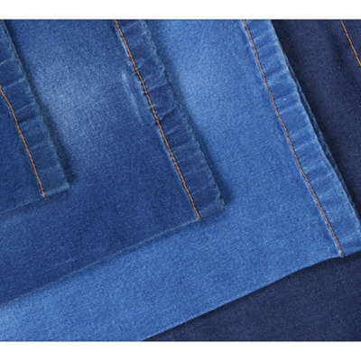 Indigo Printed Organic Denim Fabric 98% Cotton 2% Spandex 315g