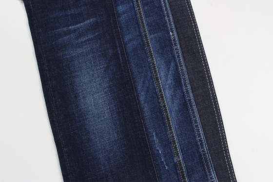 Hot Sell And Wholesale Dark Blue Crosshatch Slub Denim Jeans  Fabric
