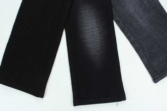 Good price 11.2 Oz  Black And Black Backside Crosshatch Slub Denim Fabric online