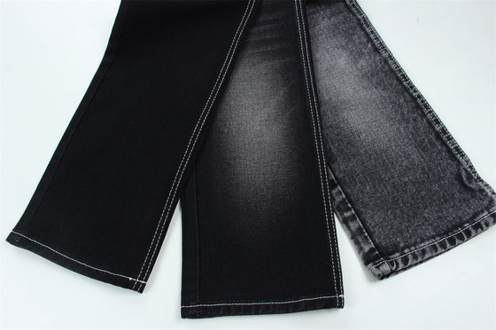Good price 190cm 13oz Black Black Cotton Polyester Rigid Denim Fabric For Jeans online