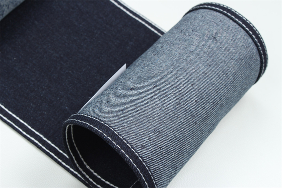 Recycled Fiber Denim Fabric In A Very Deep Blue 11.5 Oz  High Elasticity