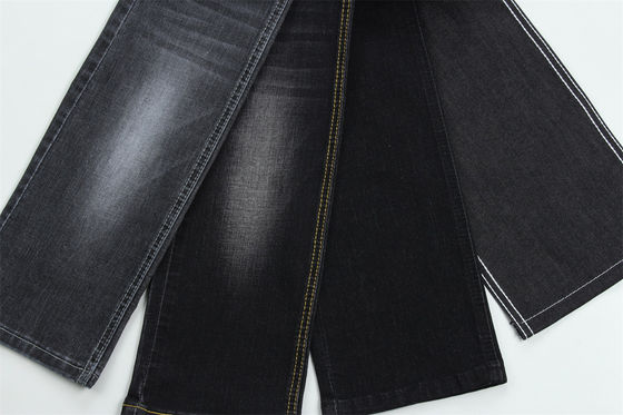 Dark Black Color High Stretch Slub Denim Fabric For Kids and Women Jeans