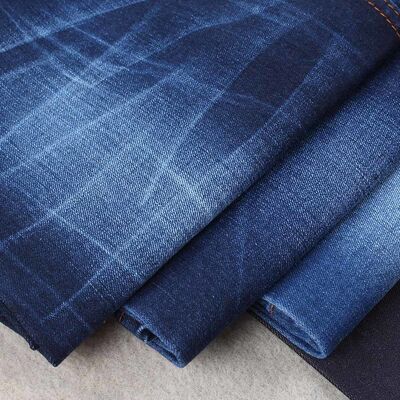 Good price Ready Goods in Stock Very Hot Sell Item 11oz Super Dark Blue Denim Fabric Jeans for Men Buy From China online