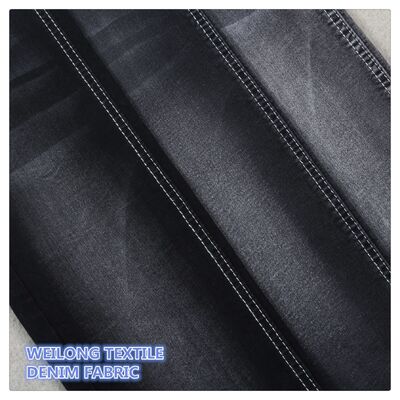 Good price Super Stretch Cotton Polyester Spandex Black Denim Jeans Fabric online