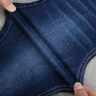 Good price 9.4 oz Indigo Blue Jeans Denim Fabric Cotton Poly Spandex Power Stretch Middle Weight online