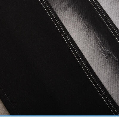 Good price Black Color Fake Knitted White Back Denim Fabrics for Jeans  with Double Layers online