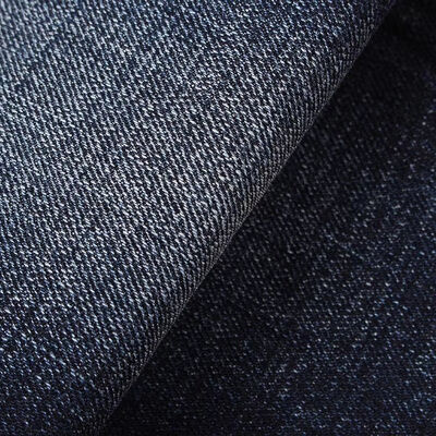 Good price 11 oz Deep Azul Cotton Stretch Crosshatch Slub  Denim Jeans Fabric online