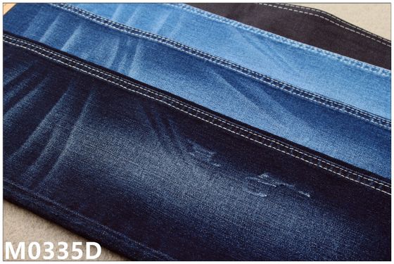 Good price 9.5 oz Eco Friendly Dark Indigo Stretchy Jean Material For Lady Soft Hand Feel Recycling online