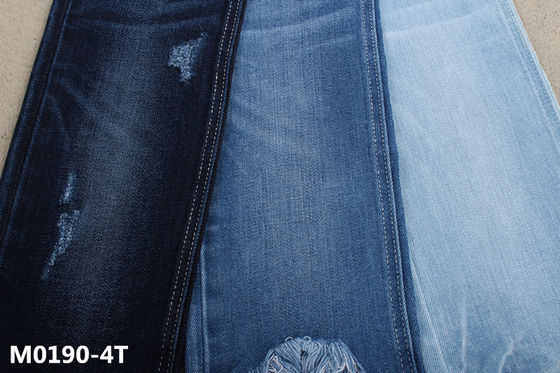 Good price 390gsm Dual Core Elastic 94 Cotton 4 Spandex Slub Stretchy Denim Material Fabric online