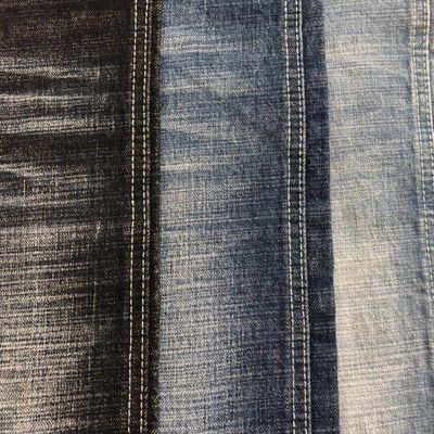 12.6oz 99% Cotton 1% Spandex Twill Slub Stretch Crosshatch Denim Fabric For Jeans Man