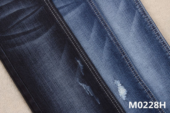 Good price 1.5% Spandex 11oz Slub Cotton Rayon Stretch Crosshatch Denim Fabric For Jean online