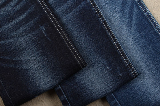 Good price Indigo 10oz 70% Cotton 28% Polyester Crosshatch Denim Fabric Stretchy Jeans Material online